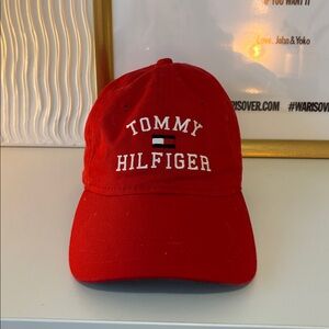 Tommy Hilfiger Bold Red Baseball Cap